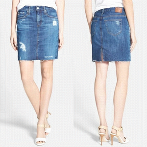 AG Erin The Pencil Skirt Distressed